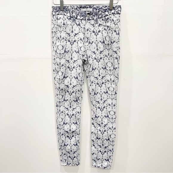 7 For All Mankind Tailored Skinny Ankle Jeans Dutch Jacquard - Picture 1 of 9
